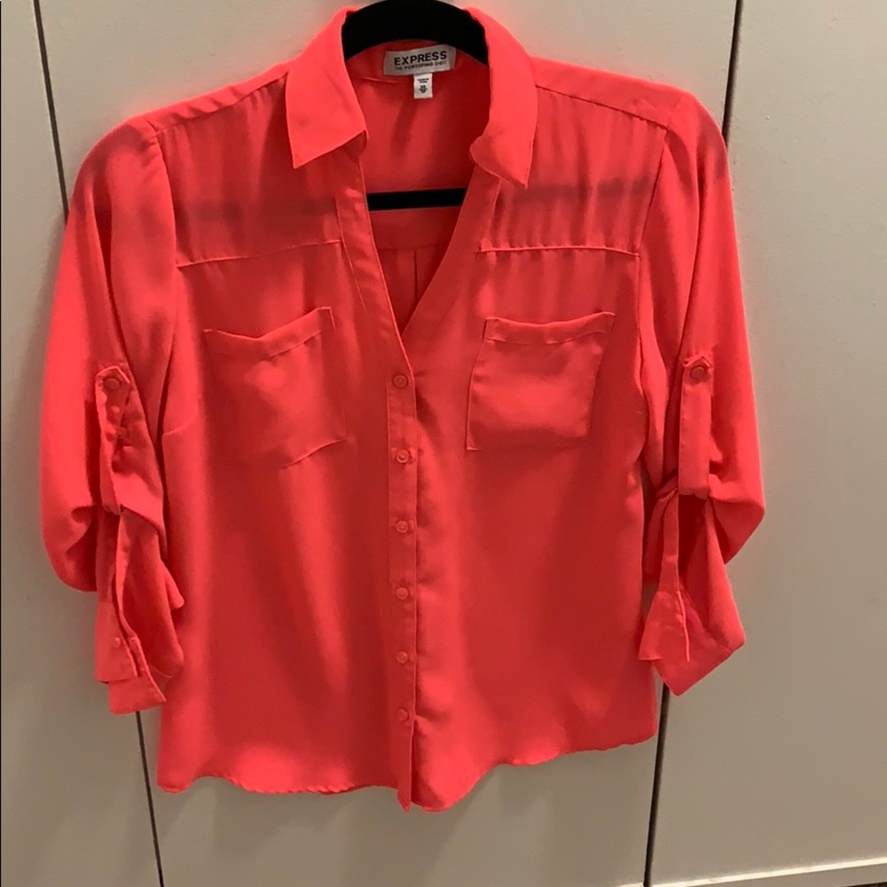 Womens Sheer Button Down - image 1